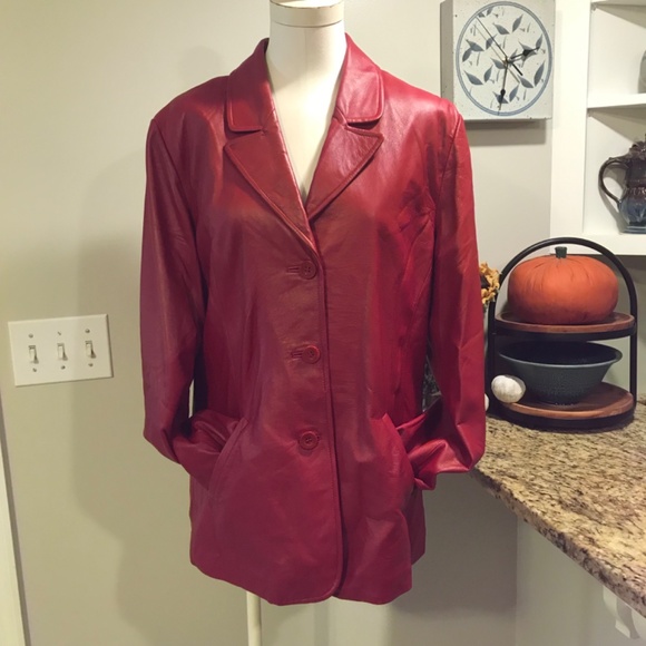 WilsonsLeather red sports coat jacket - Picture 3 of 16